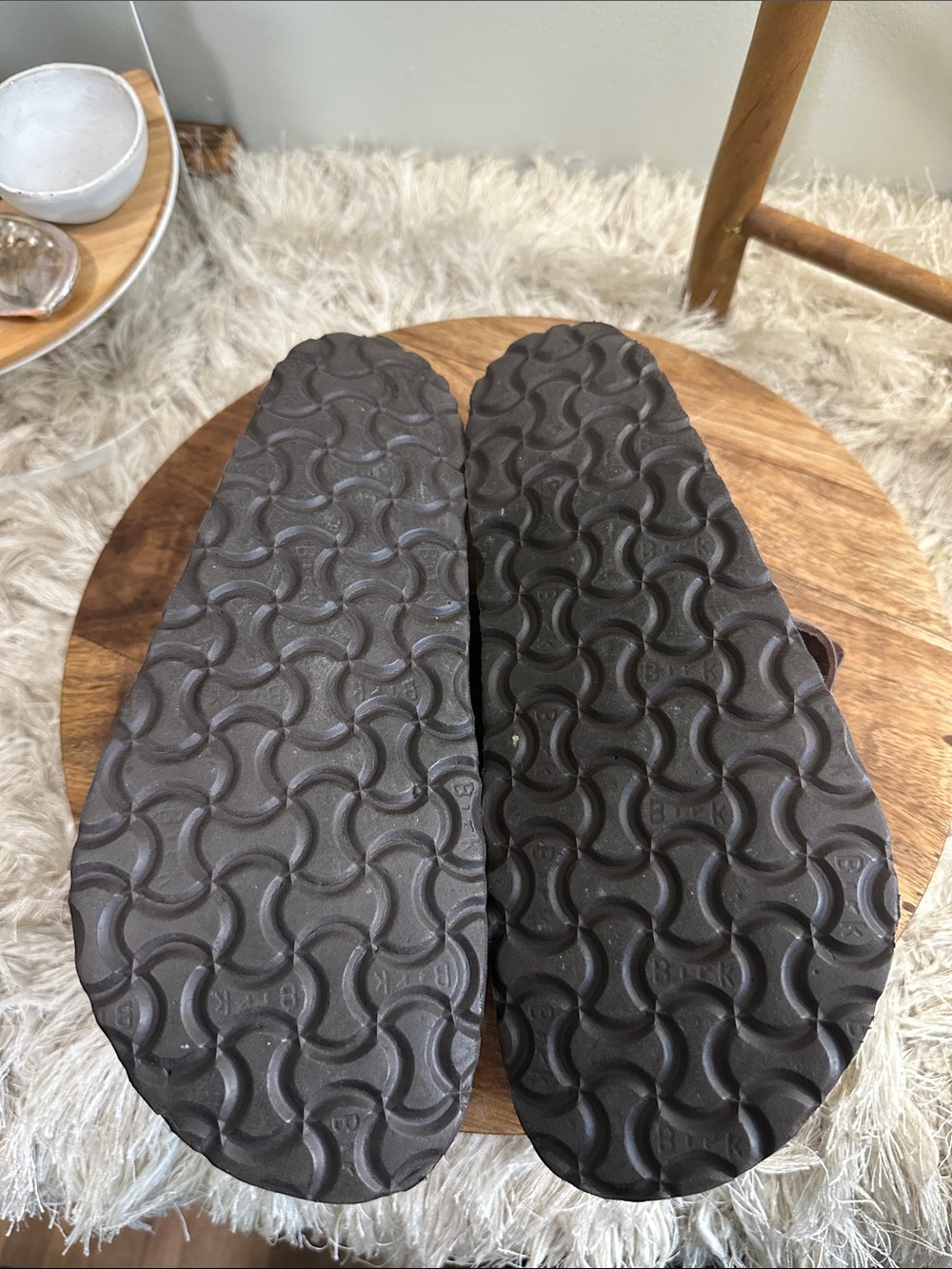 BIRKENSTOCK Florida Slide Sandals Three
Strap Size 38 (7-7.5) Synthetic Upper - Picture 5 of 17